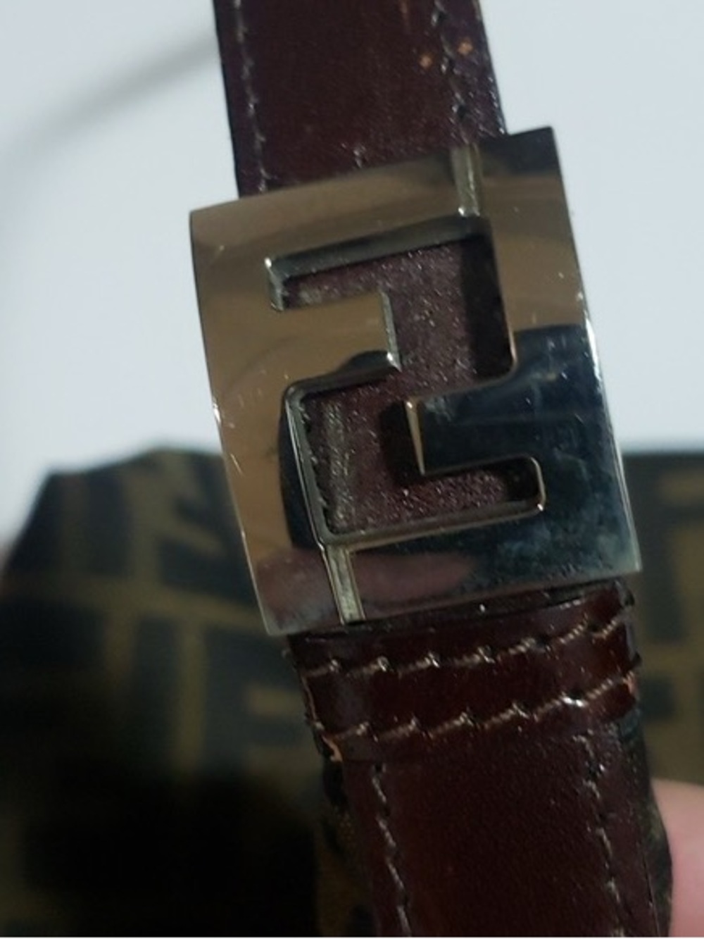 FENDI Zucca V-Cut Shoulder Bag - Picture 11 of 14